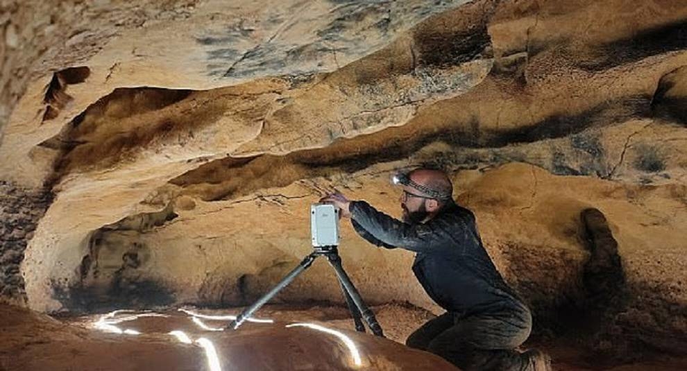 Ancient cave drawings were studied in Spain
