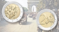 Франция выпустила монету номиналом 2 евро с изображением де Голля