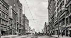 Kansas city in a photo from the beginning of the XX century