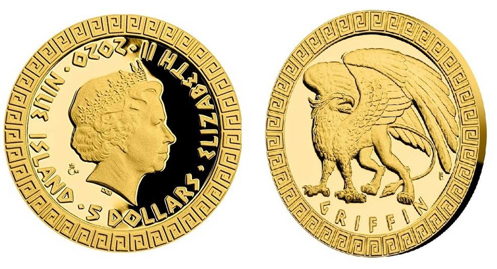 Золотой и серебряный грифоны: Ниуэ представил новую монету