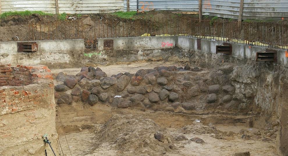 Ancient fortifications: part of a large wall found in Poland