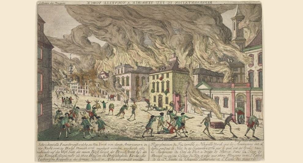 New York city on fire: the devastating fire of 1776
