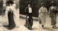 Edwardian fashion in the photo of the 1900s