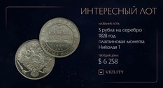 3 rubles for silver: a copy of the first year of the coin was sold on Violiti