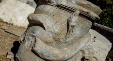 An altar with the image of a snake was discovered in Turkey