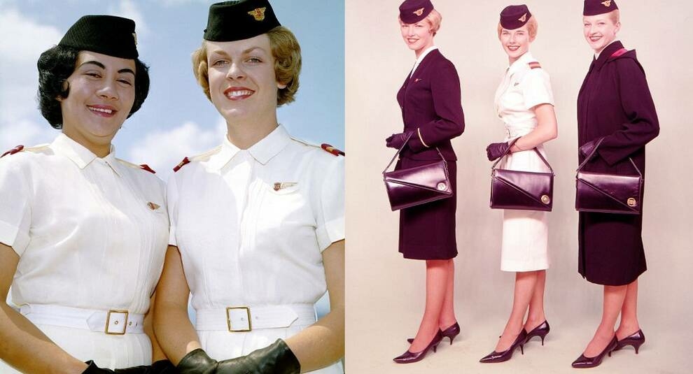 Fashion of the 60s and 70s: how the new Zealand airline flight attendants' uniforms changed