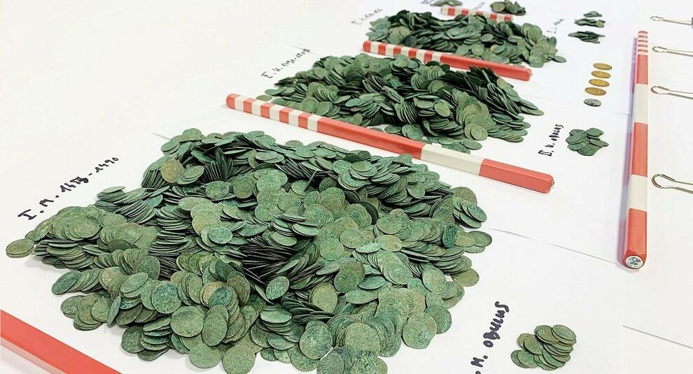 Medieval cache: a large hoard of coins found in Hungary