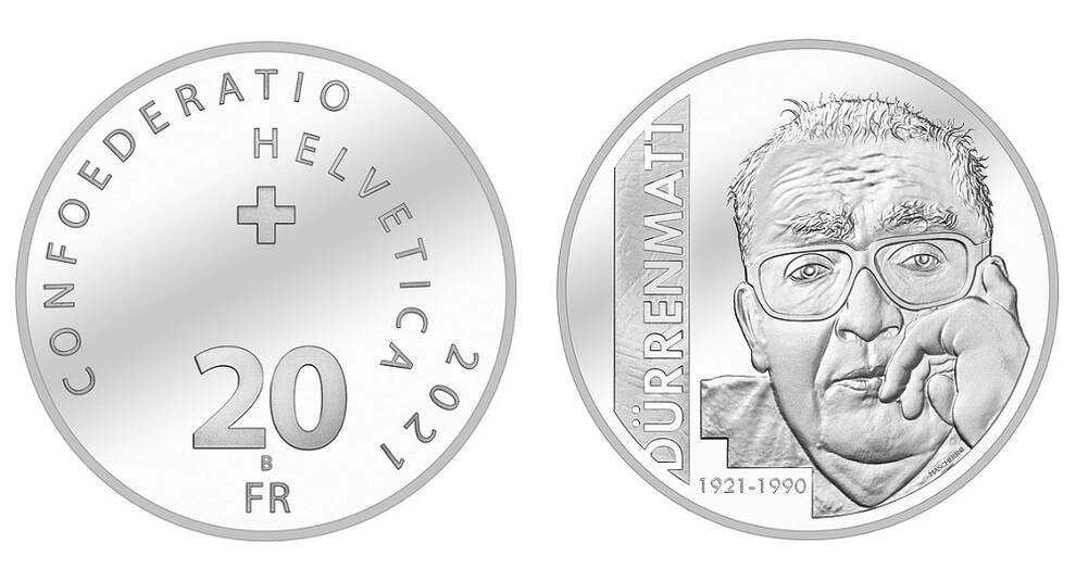 In Switzerland, a new coin was dedicated to Friedrich Durrenmatt