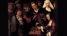 Шахматы в живописи: настольная игра на картине ван Лейдена