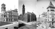 US post office buildings in the photo of the beginning of the XX century
