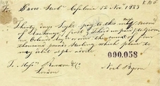 Valuable document: the archive found a check Byron in the amount of 4 thousand pounds.