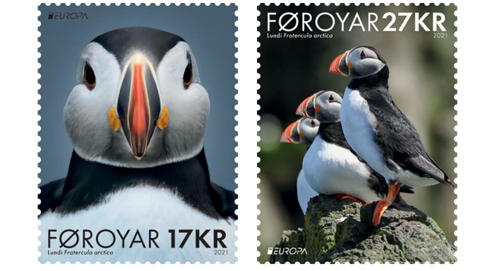 Фарерские острова выпустили две марки с изображением тупиков