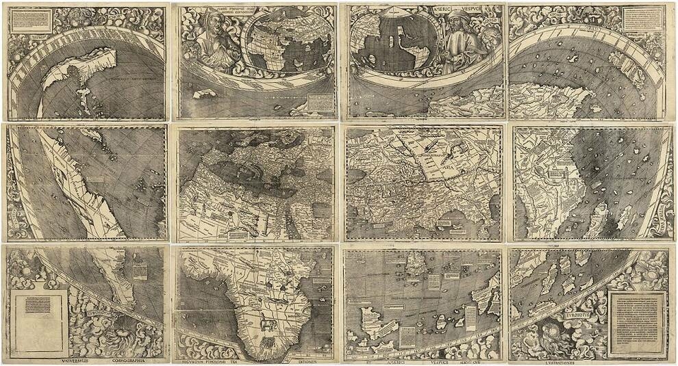 Universalis Cosmographia: карта, на которой впервые упомянута Америка