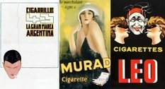 Реклама сигарет на плакатах первой половины XX века