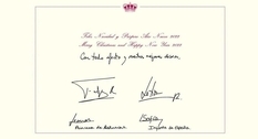 В Испании выпущены открытки с поздравлением от королевской семьи