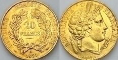 20 франков Второй Республики во Франции. 1851