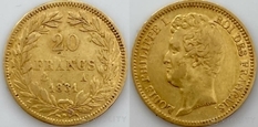 20 francs of the first and last king of the House of Orléans