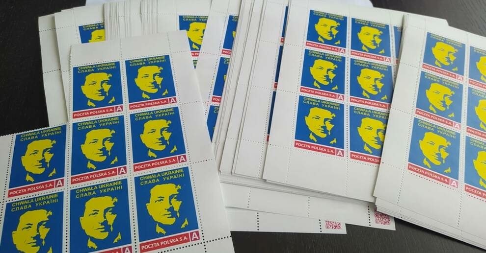 In support of Ukraine, Poland issued a new stamp with President Volodymyr Zelensky