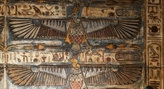 The ceiling with previously hidden images of 46 eagles was restored in the temple in Esna