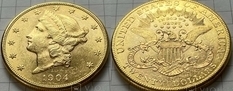 20 dollars US 1904. Investment coin market leader