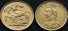 2 фунта 1887 Великобритания. Королева Виктория.