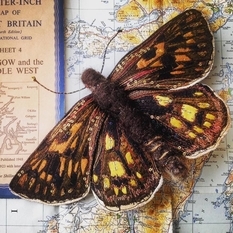 Textile butterflies by Heather Everitt