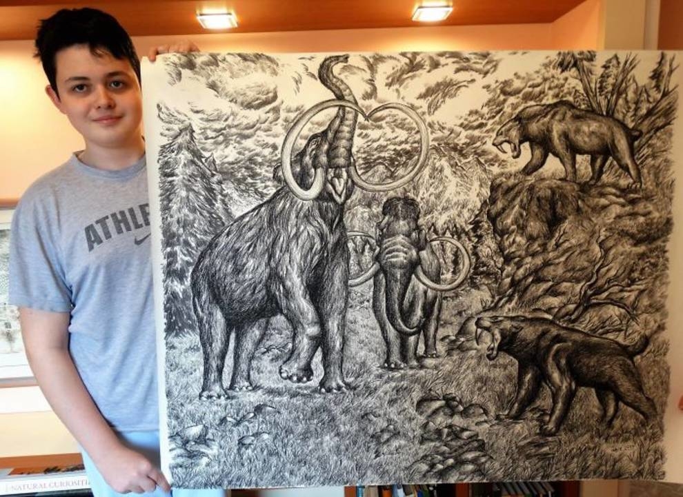 Подросток из Сербии рисует невероятно реалистичные картины животных по памяти