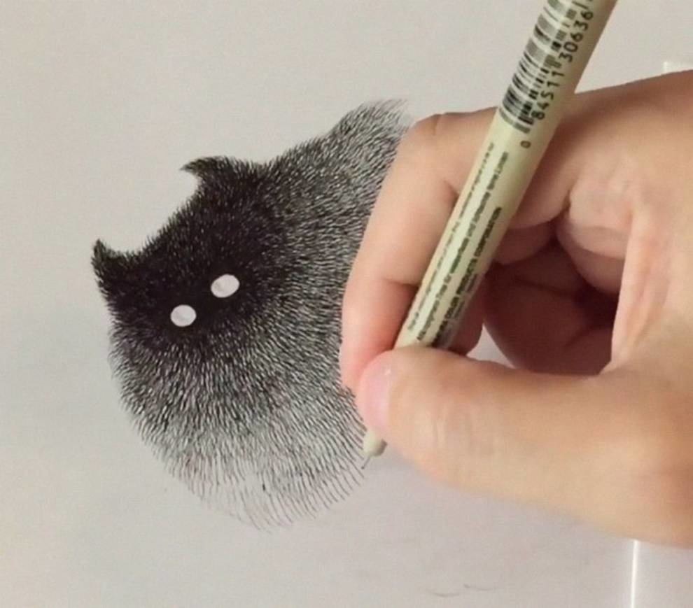 Black helium pen and a lot of patience - a fun hobby of a Malaysian artist