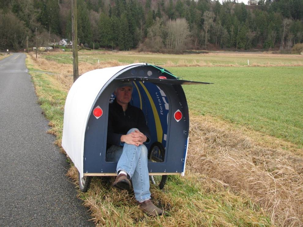 An American has been traveling in a tiny do-it-yourself van for over 10 years