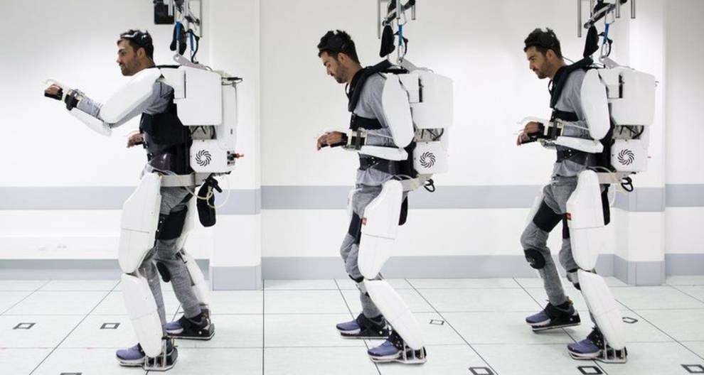 With an exoskeleton, a paralyzed guy was able to walk again