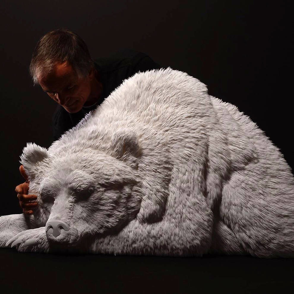 Канадский скульптор создает животных из бумаги (ФОТО)