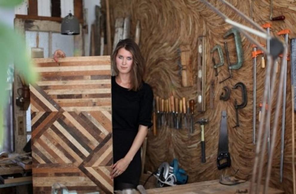 Bizarre geometry and a combination of different species of wood - the amazing work of a girl joiner from New York