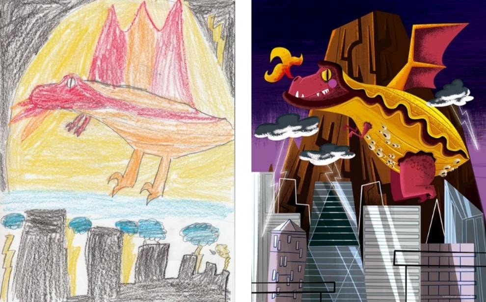 Проект монстр: художники створюють картини з дитячих малюнків (ФОТО)