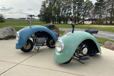 Enthusiast built Volkswagen Beetle-style minibikes