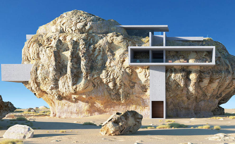 The house inside the rock was designed by a Shanghai architect (PHOTO)