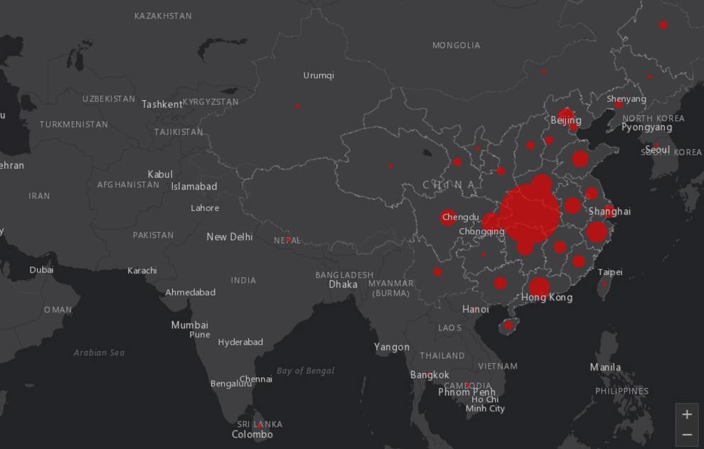 Теперь за распространением короновируса можно следить онлайн — вирусологи (Карта)
