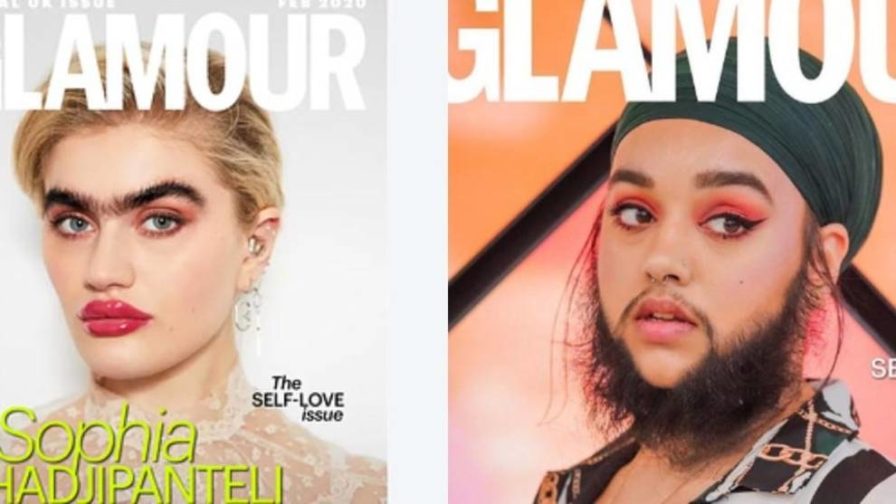 Краса без кордонів: дівчат з монобровою і бородою попросили сфотографуватися для обкладинки Glamour