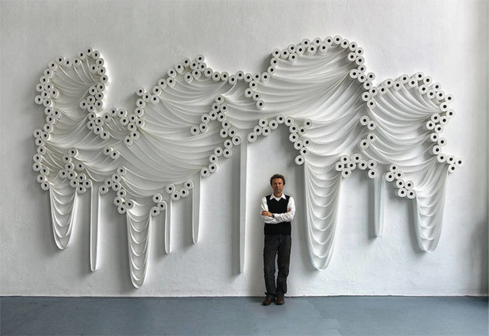 Roll abstractions: Turkish artist creates sculptures from toilet paper (Photo)