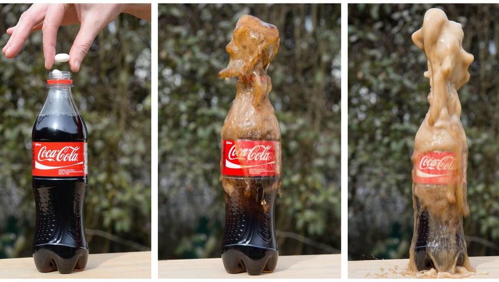 Mentos w Coca-Coli — ciekawy eksperyment został przeprowadzony przez naukowców na szczycie góry w USA