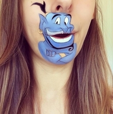 Makeup 80 LVL: a make-up artist creates images of cartoon characters on his lips (Photo)
