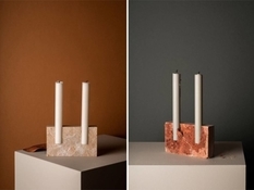 Harsh stone candle holders
