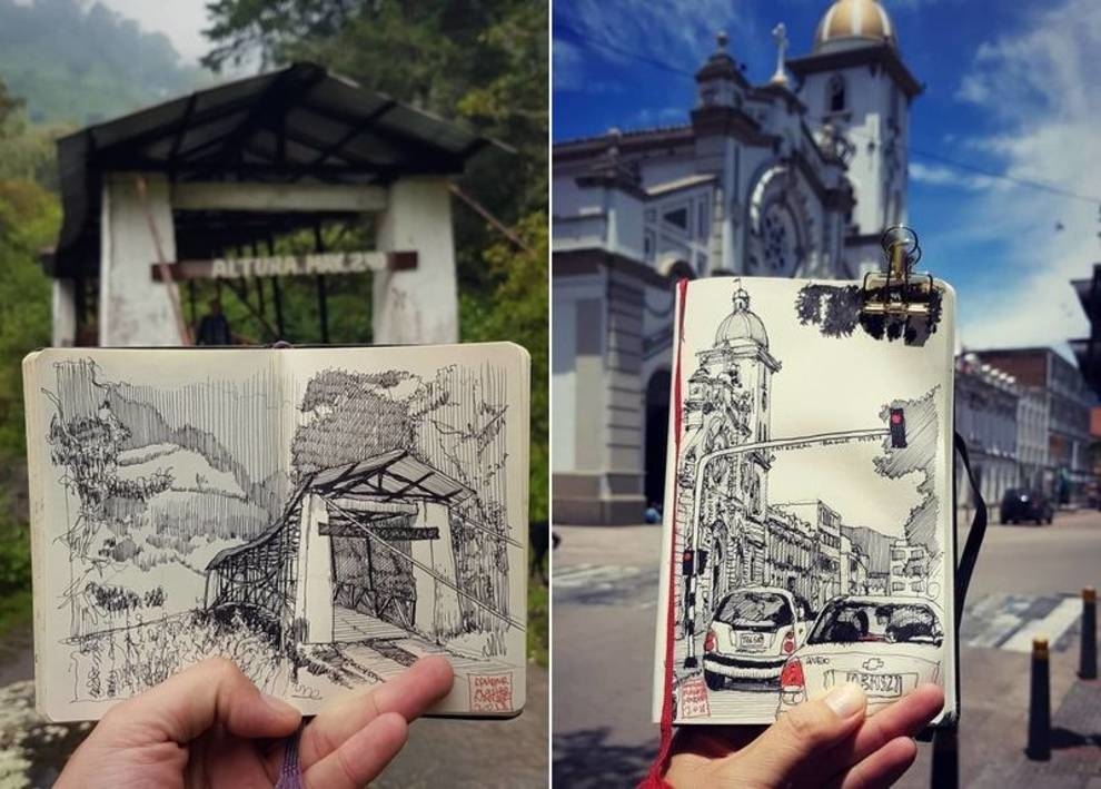An architect from Colombia creates realistic sketches of the surrounding world (Photo)