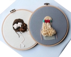 Frenchwoman embroiders incredible 3D hairstyles (Photo)