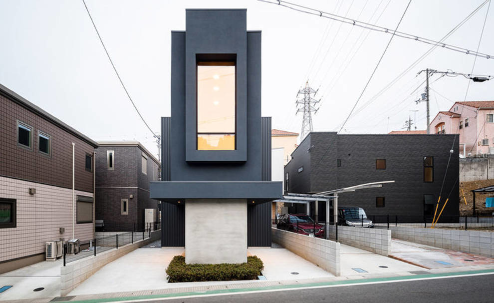 Architects from FORM/Kouichi Kimura Architects studio created a narrow concrete house