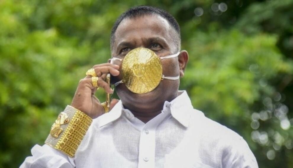 Indian businessman buys gold face mask