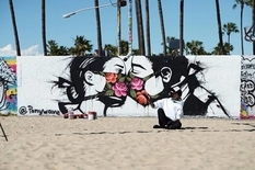 Toilet paper, mask and social distance — street graffiti about the coronavirus (Photo)