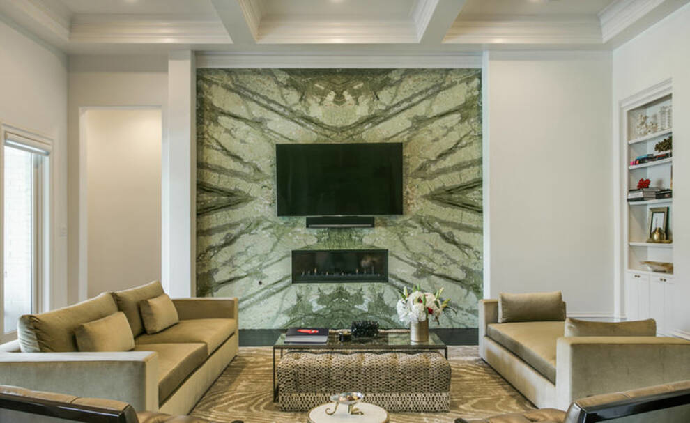 Elegant, effective and durable - natural stone for cladding fireplaces (Photo)