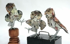 Rusted metal and copper wires - recycling sculptures of a resident of London (Photo)