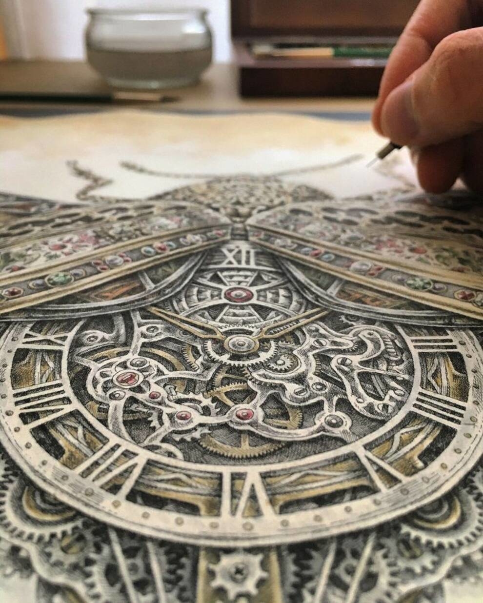 High precision and detail - original paintings by an artist from France (Video)