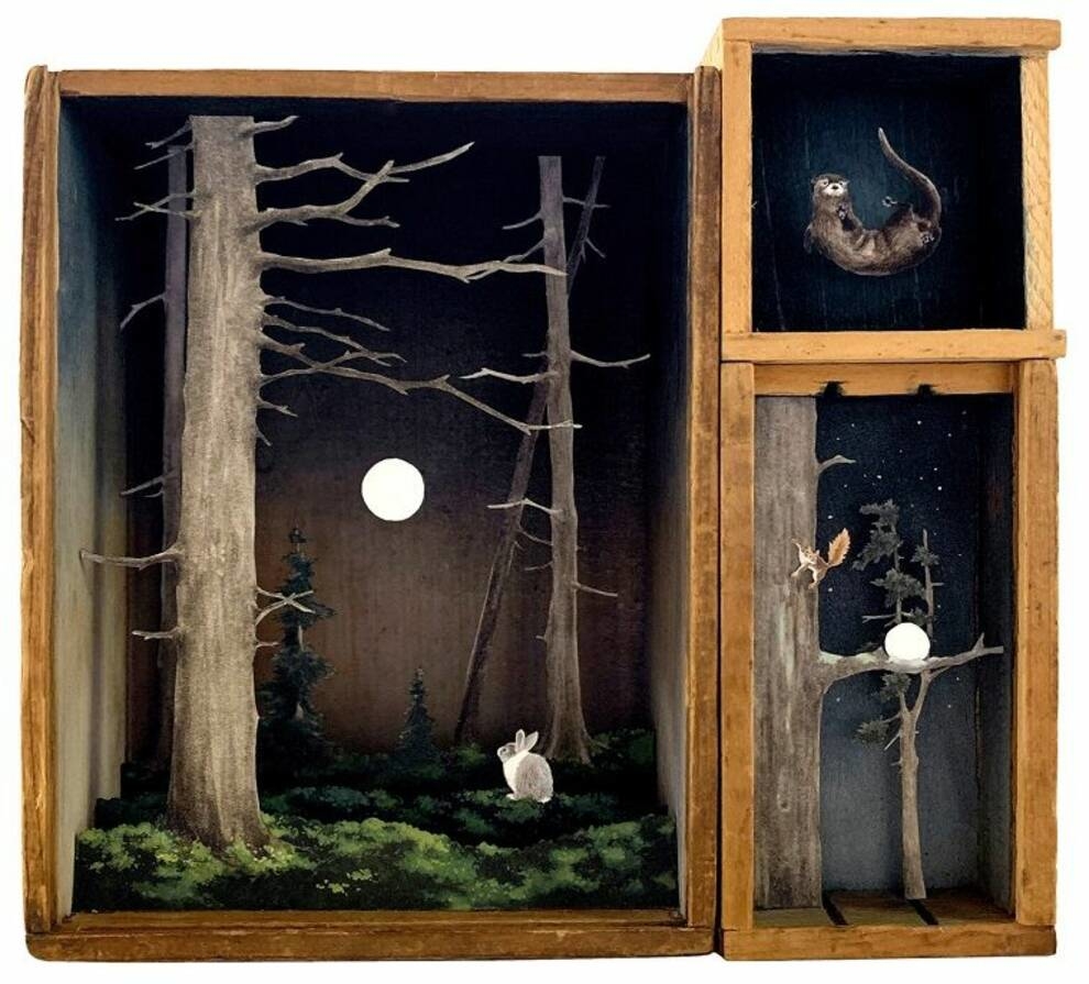 Underwater depths and mysterious forests - handmade dioramas by the artist from the USA (Photo)